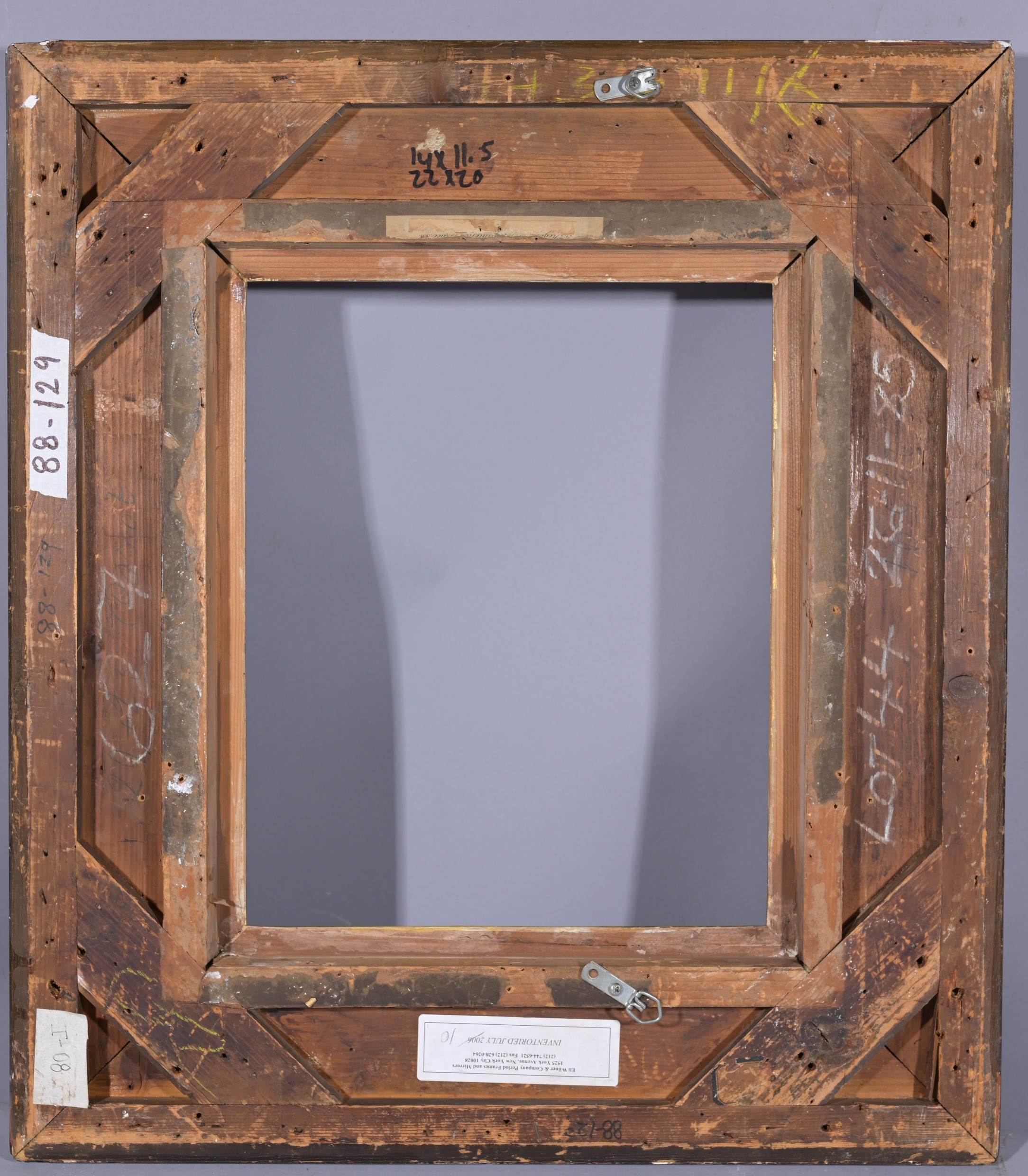 French 1860's Frame - 14 x 11.5 - Image 7 of 7