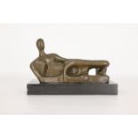 After 'Moore' Reclining Woman Bronze