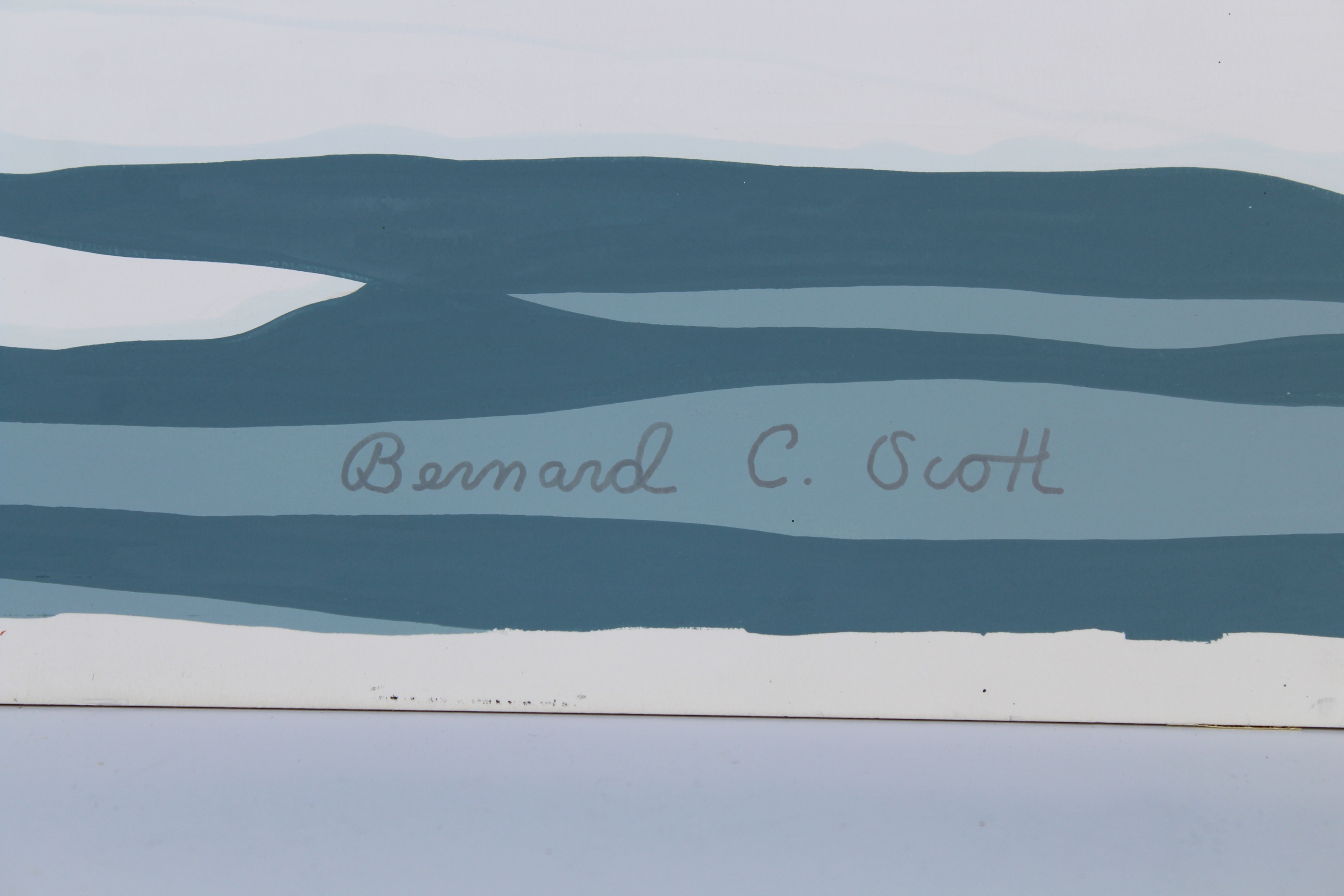 Bernard Scott (20th C.) "Dusky Canadian Geese" W/C - Image 3 of 6