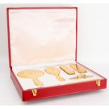 (7pc) Tiffany & Co 18k Gold Dresser Set