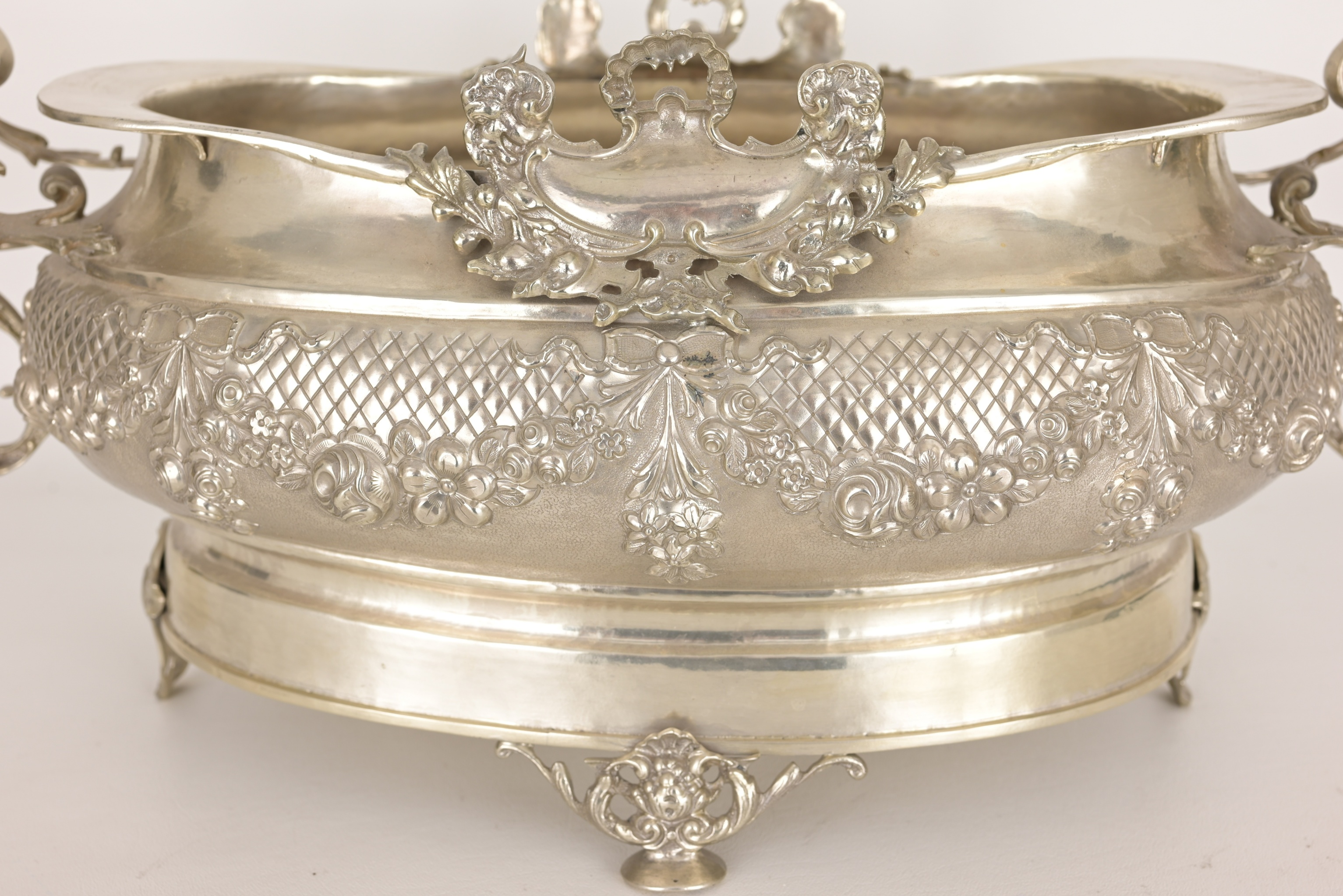 Large Parlayan .900 Silver Centerpiece - Image 2 of 10