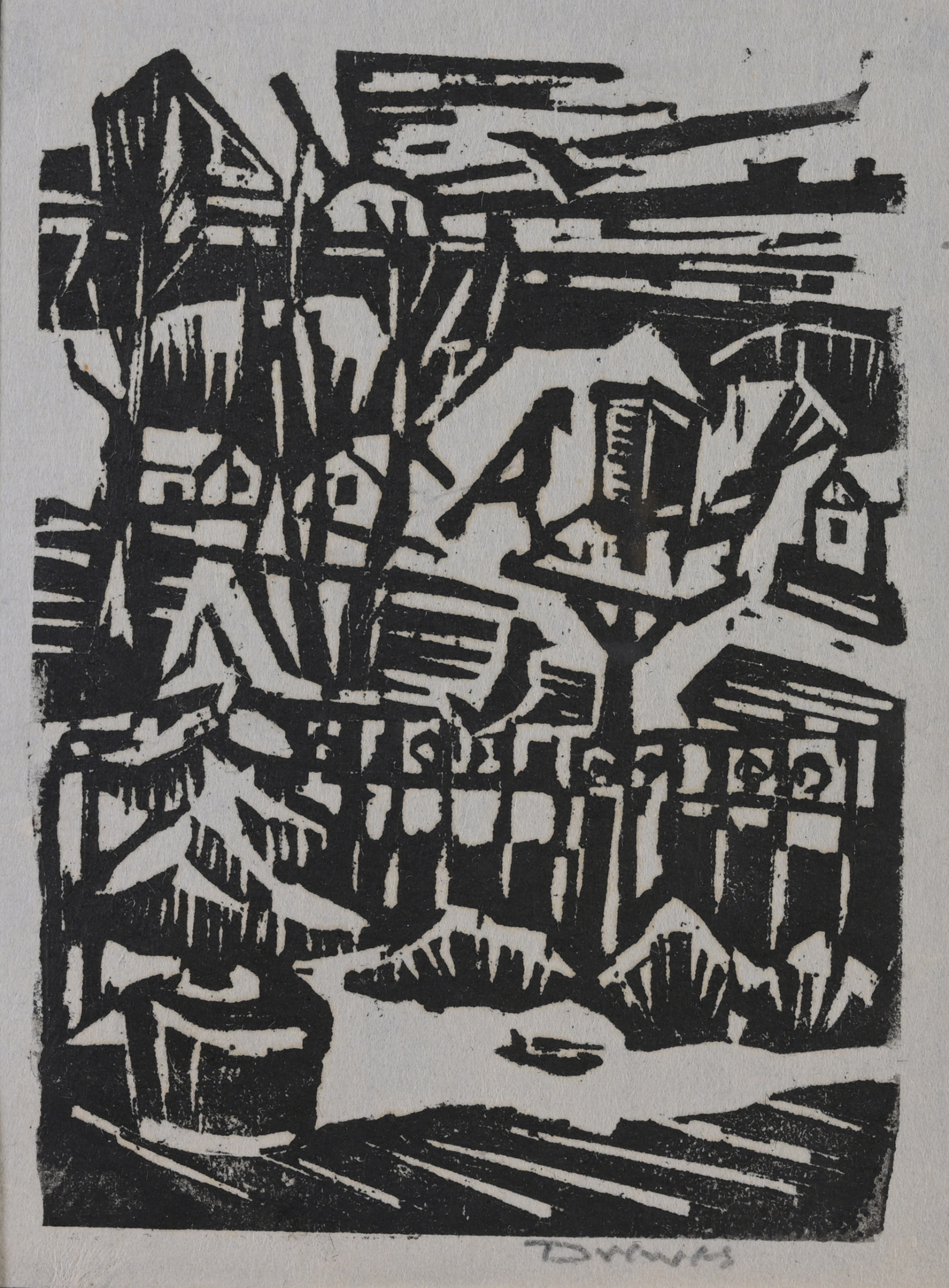 (2) Werner Drewes (1899-1985) Woodblocks - Image 4 of 5