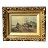 Signed, 19th C. "Russian Vedettes" Painting