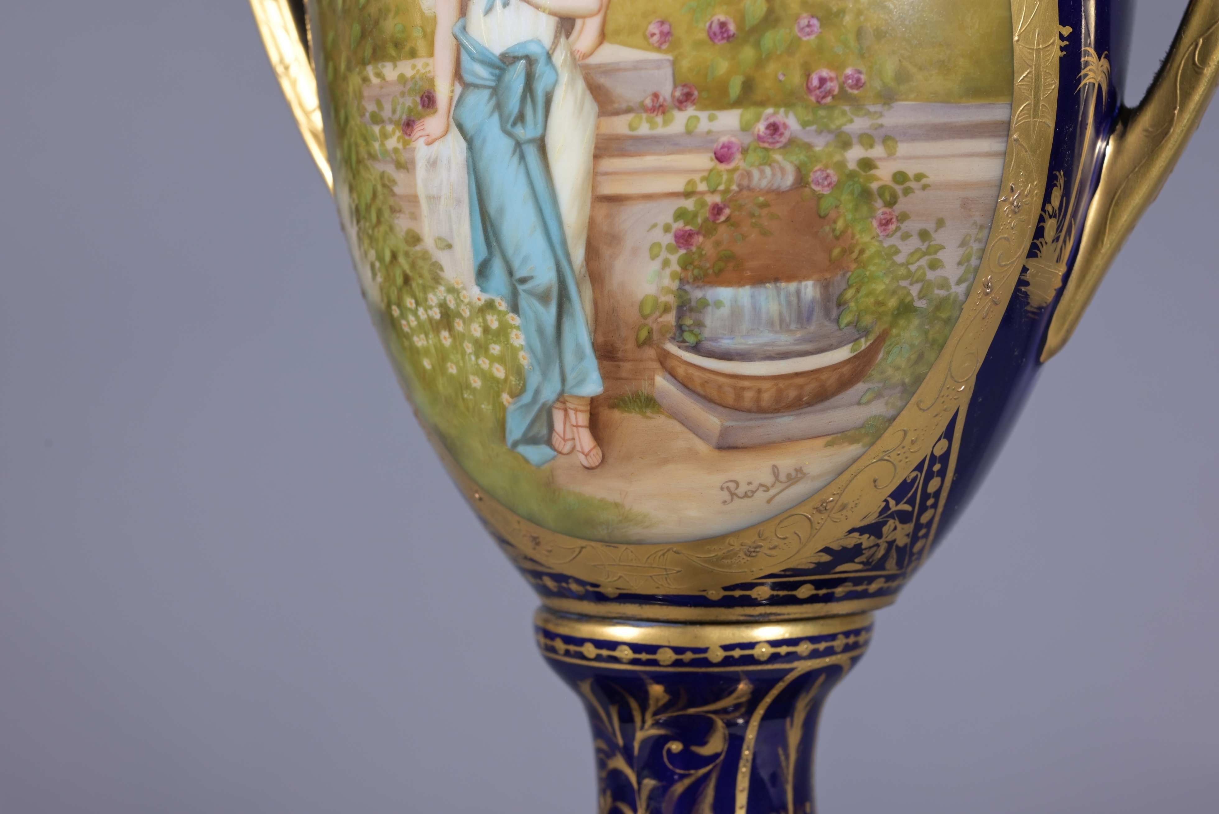 Pair of Royal Vienna Porcelain Lidded Urns - Image 11 of 11