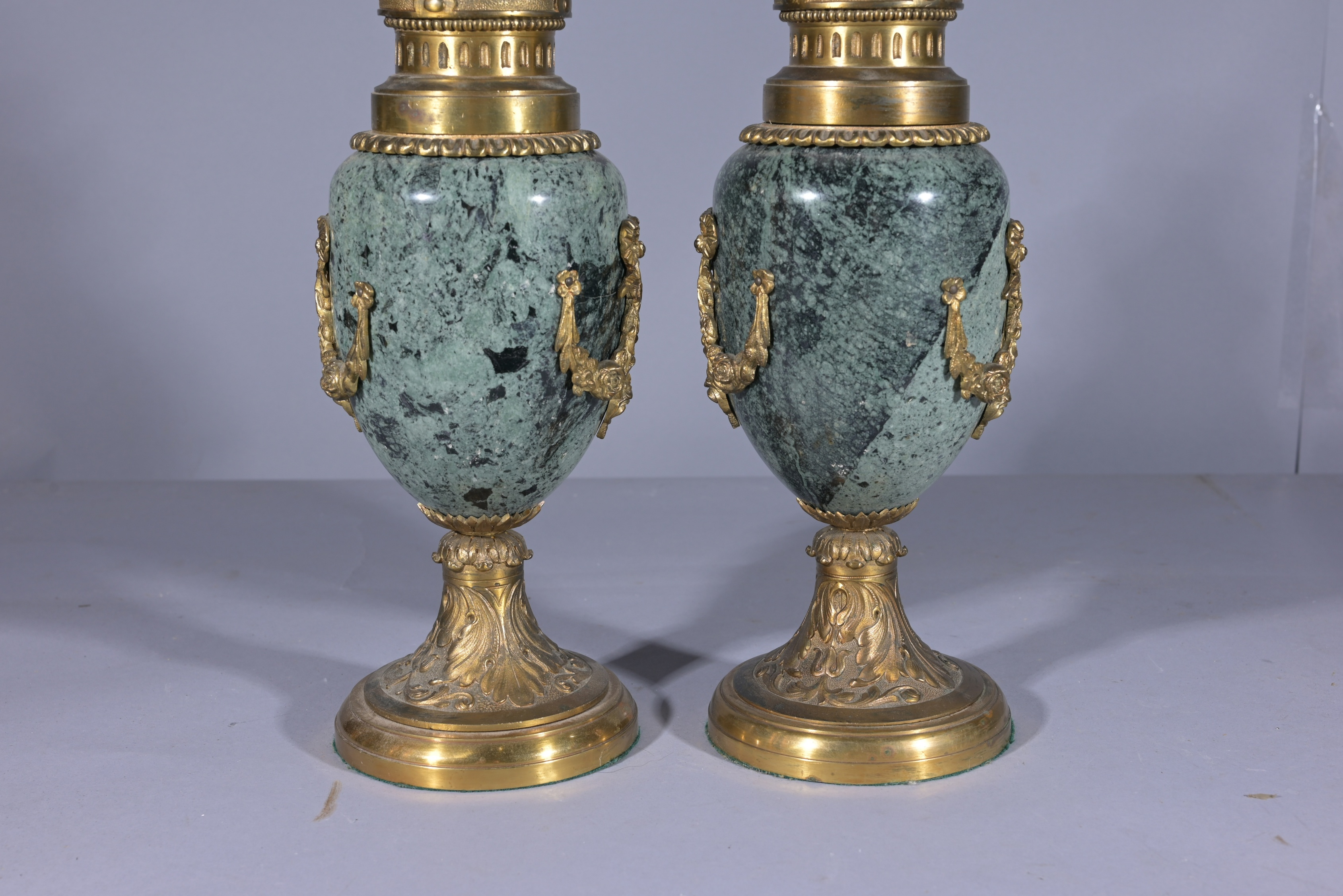 (2) Louis XVI Style Bronze Mounted Marble Cassolet - Image 4 of 5