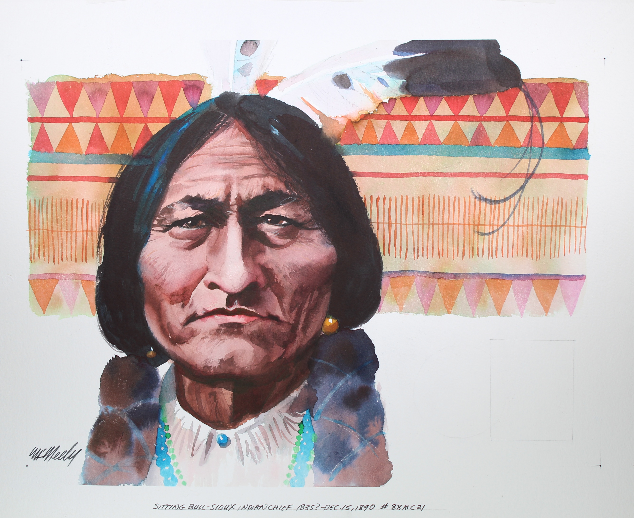 Tom McNeely (B. 1935) "Sitting Bull" Original