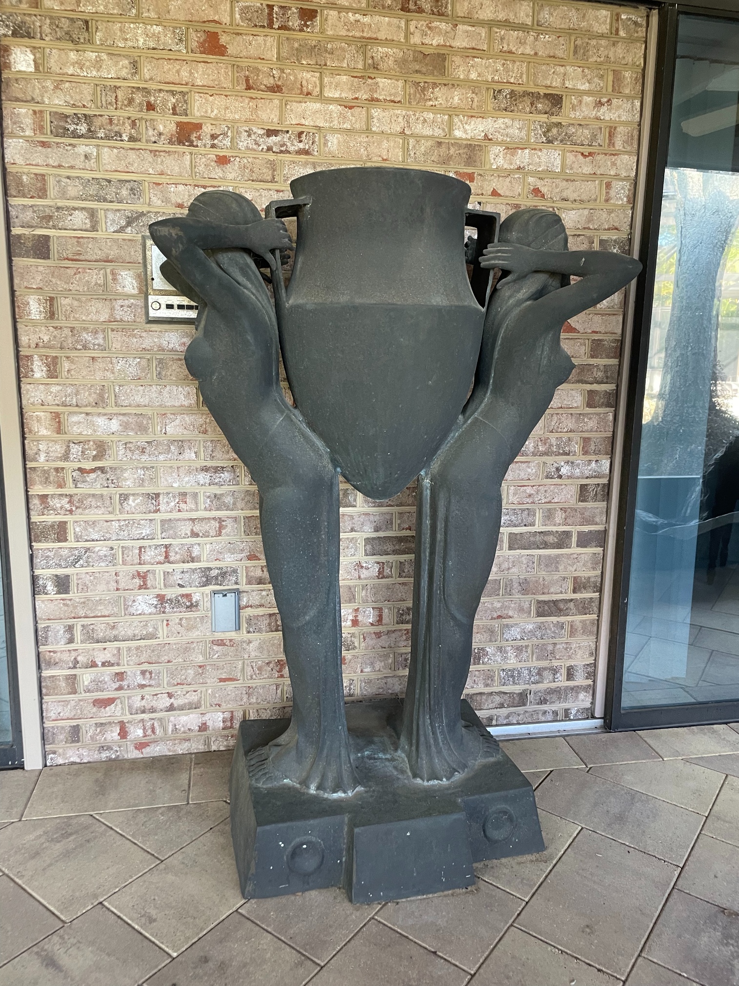 Large Art Deco Style Figural Planter - Image 2 of 4