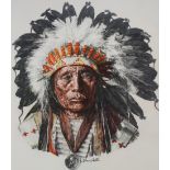 Chris Calle (B. 1961) American Indian Headresses