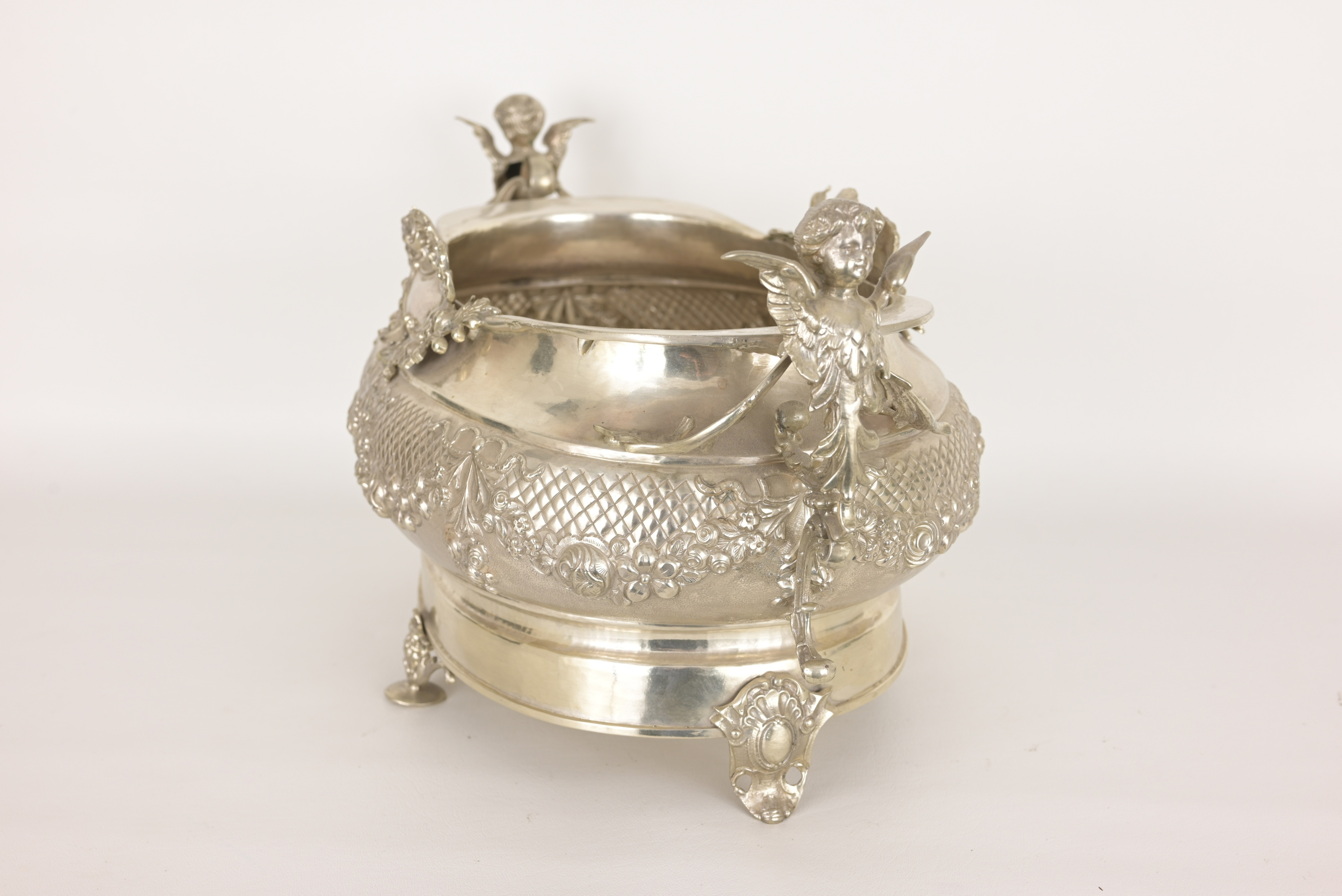 Large Parlayan .900 Silver Centerpiece - Image 3 of 10
