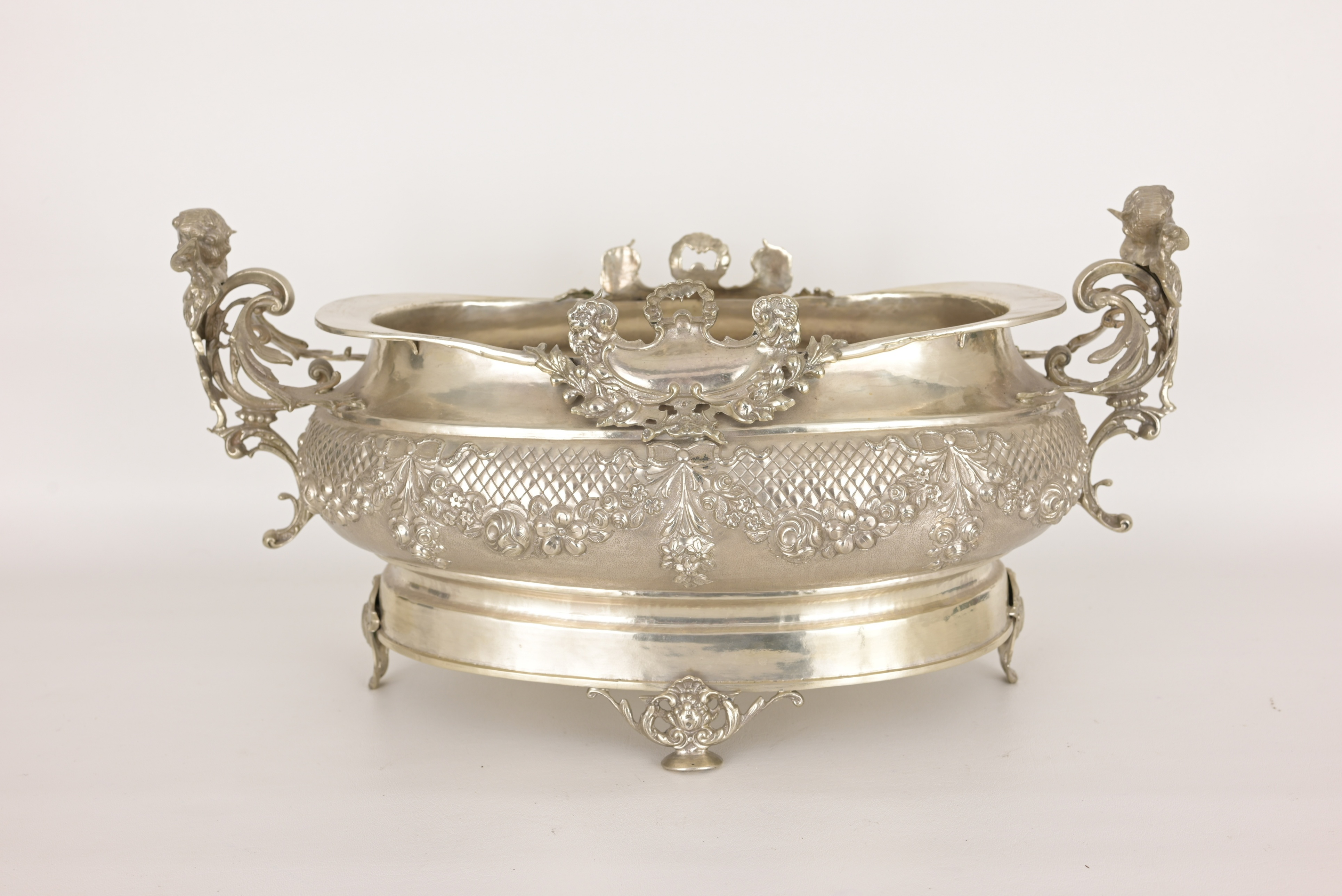 Large Parlayan .900 Silver Centerpiece