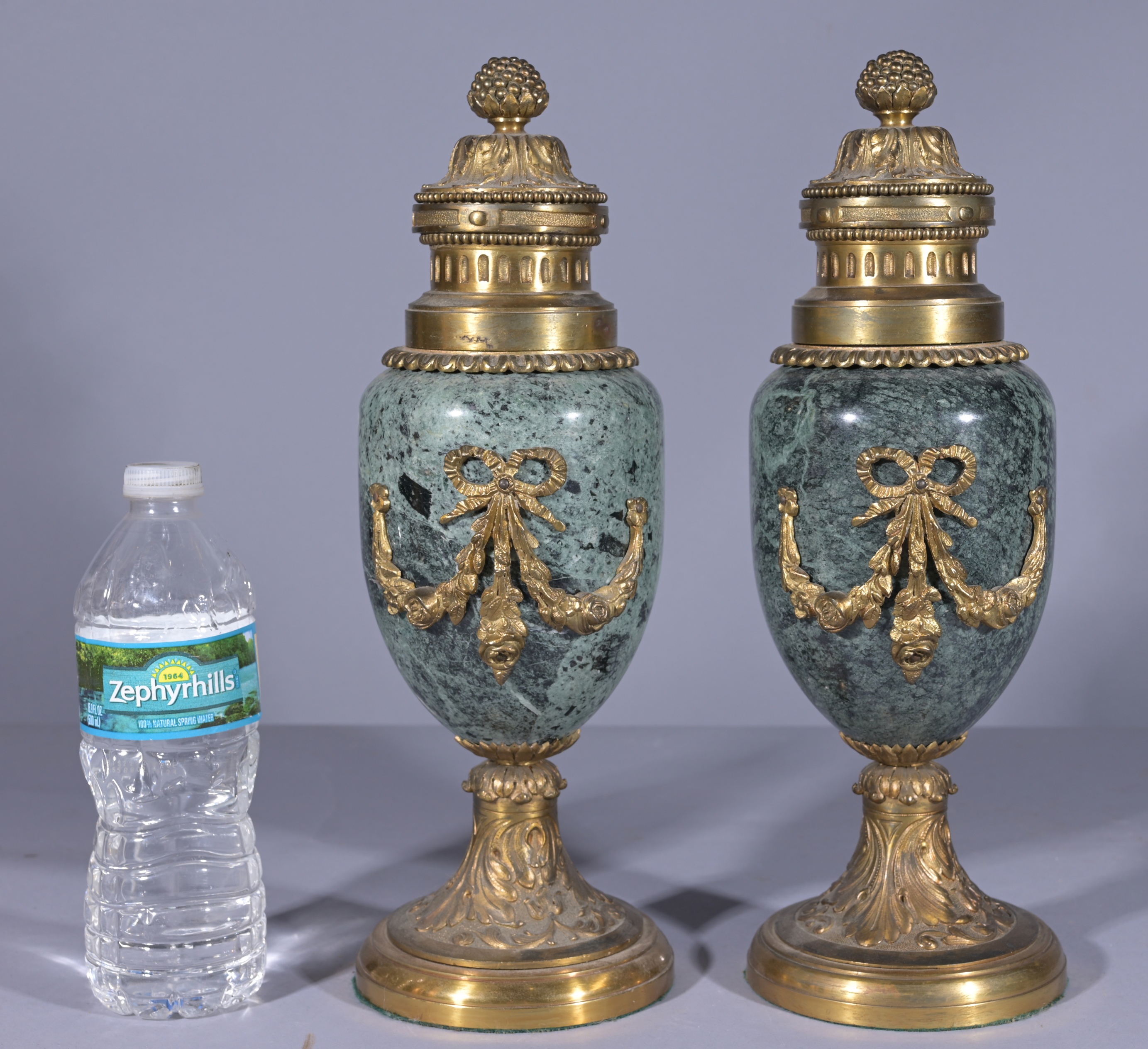 (2) Louis XVI Style Bronze Mounted Marble Cassolet - Image 2 of 5