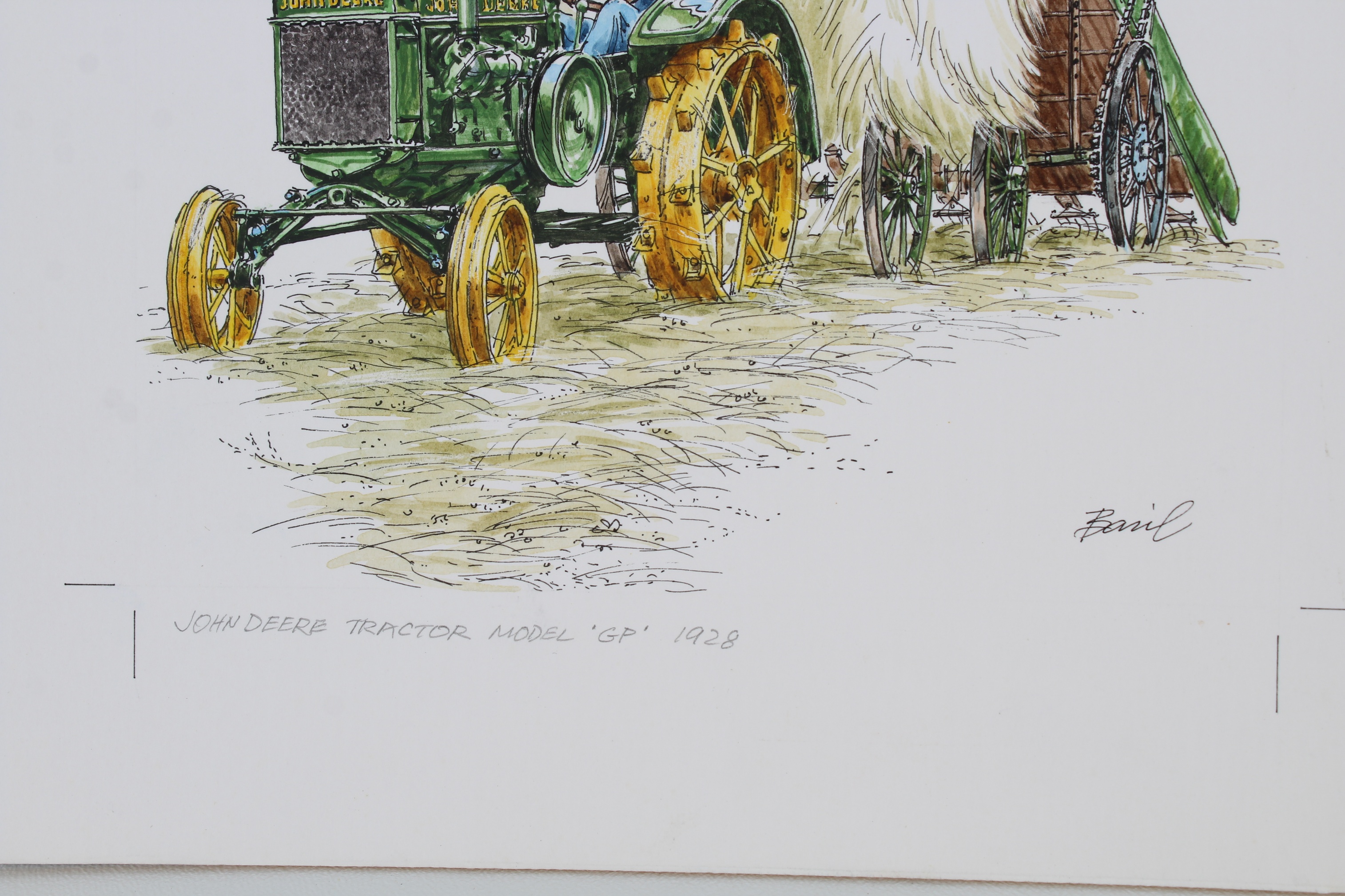 Basil Smith (B 1925) "John Deere Tractor" Original - Image 3 of 4