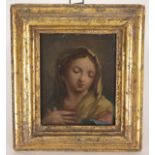 Italian 18th Century Madonna, Oil on Slate