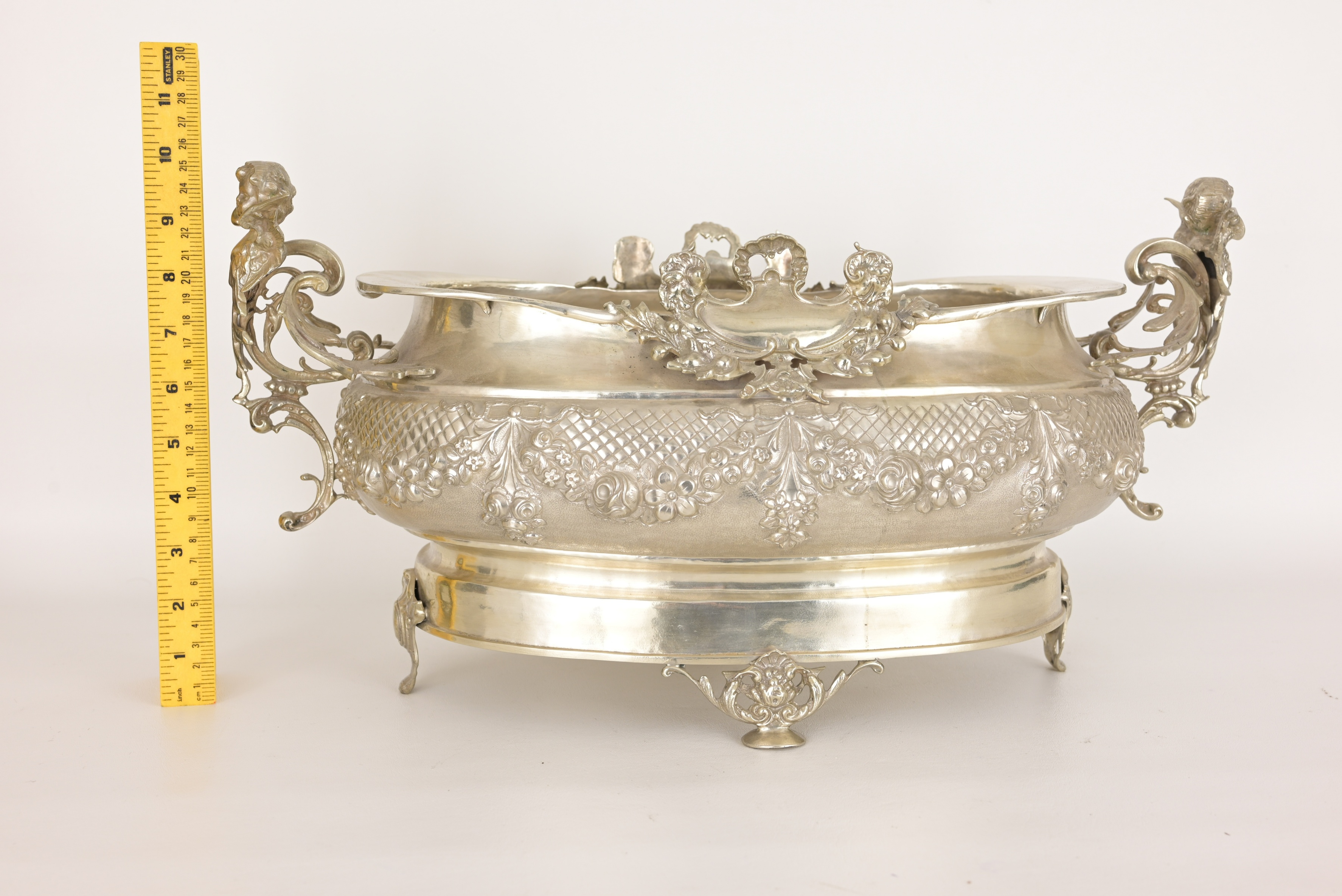 Large Parlayan .900 Silver Centerpiece - Image 8 of 10