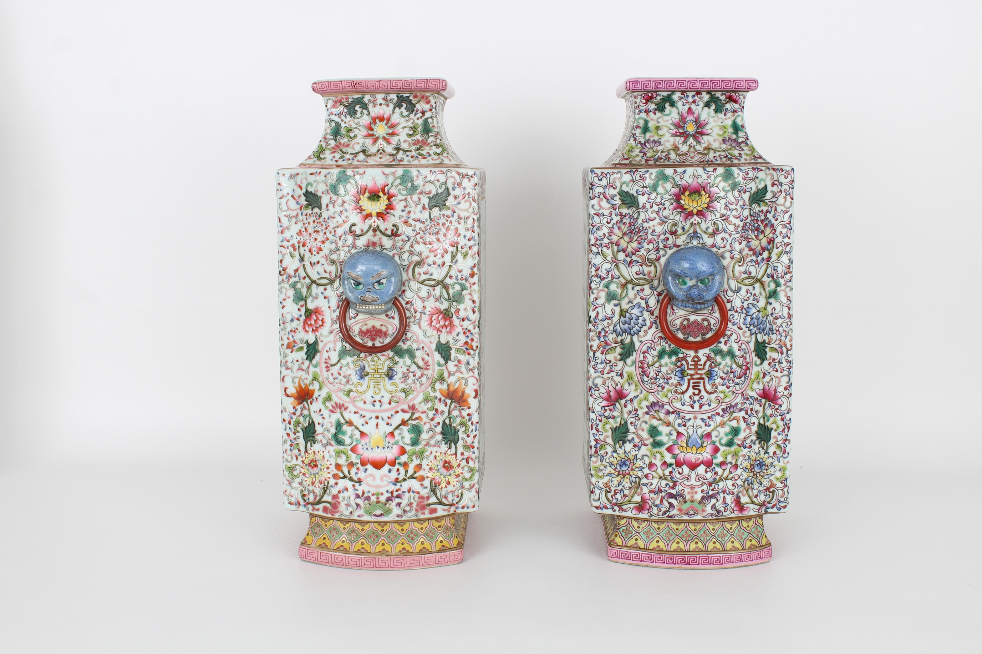 Pair of Large Republic Period Calligraphy Vases - Image 4 of 8