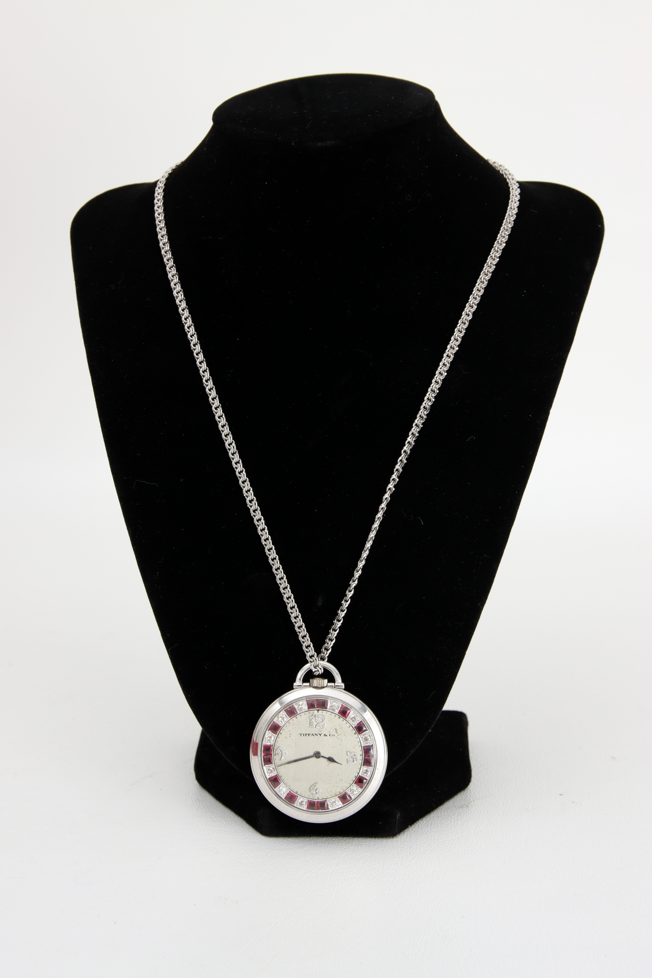 Vintage Tiffany & Co Diamond & Ruby Pocket Watch - Image 8 of 8