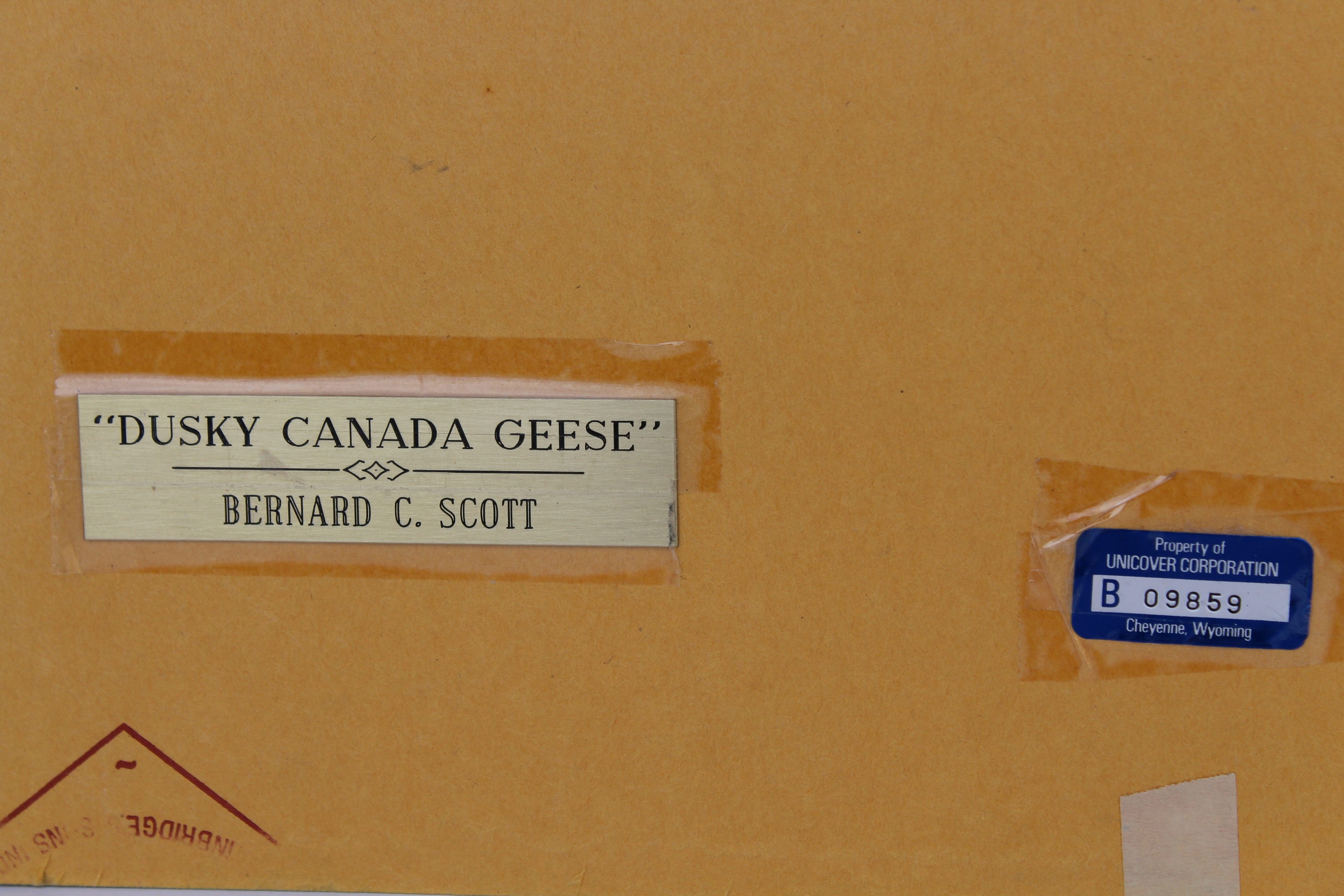 Bernard Scott (20th C.) "Dusky Canadian Geese" W/C - Image 5 of 6