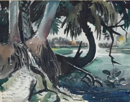 Hilton Leech (1906 - 1969) Watercolor Small