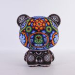 CHROMA "Care Bear" Huichol Style Sculpture