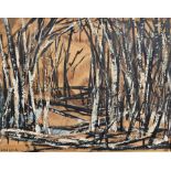 Hilton Leech (1906 - 1969) Birches in Landscape