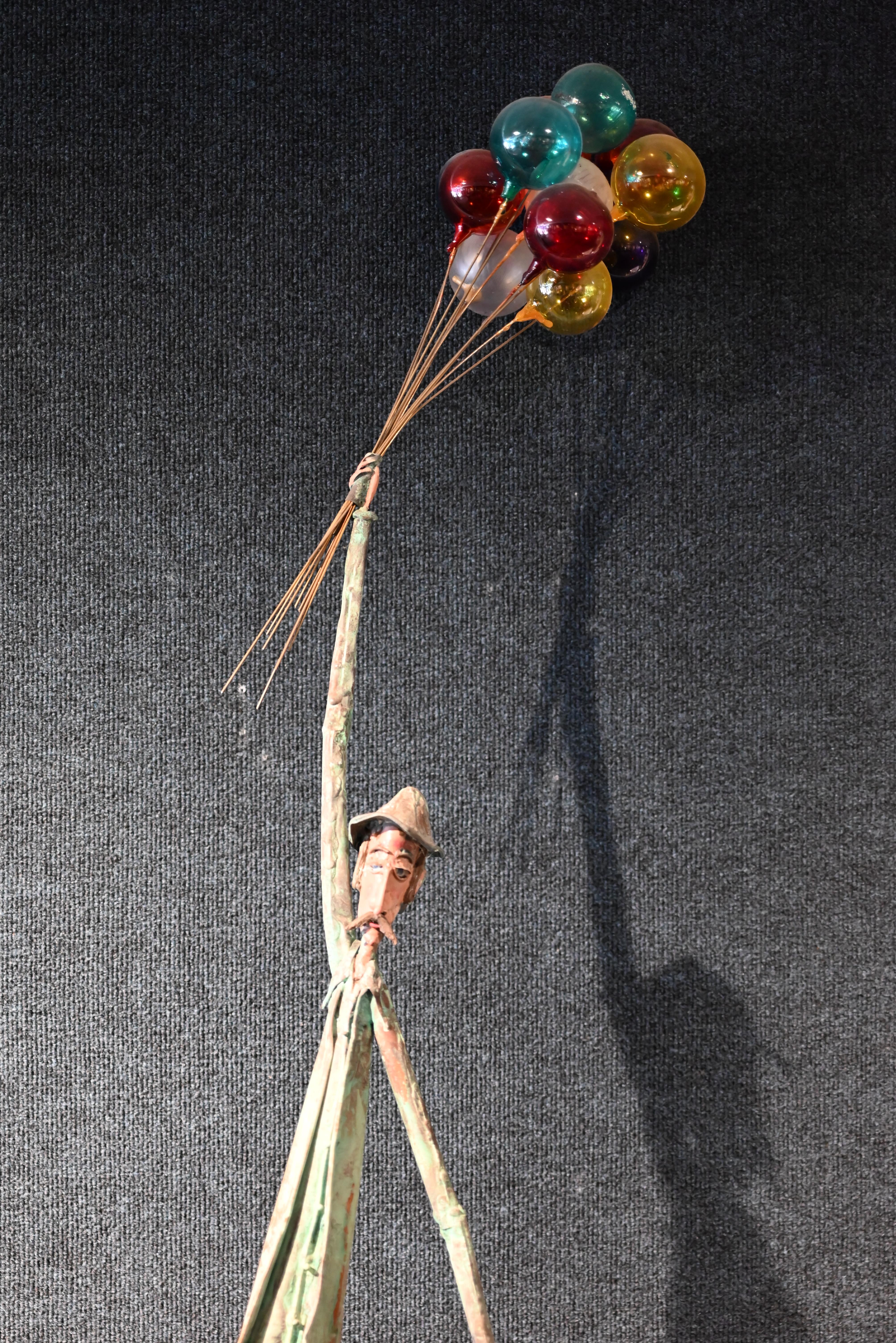 Jim Lewk "Balloon Man on Unicycle" Sculpture - Image 2 of 8