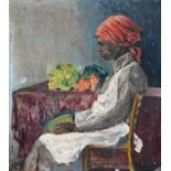 American School, Seated Black Woman