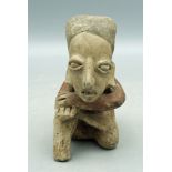 Pre-Columbian Pensador (Thinker) Figurine