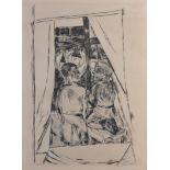 Max Beckmann, "Kinder am Fenster" Drypoint