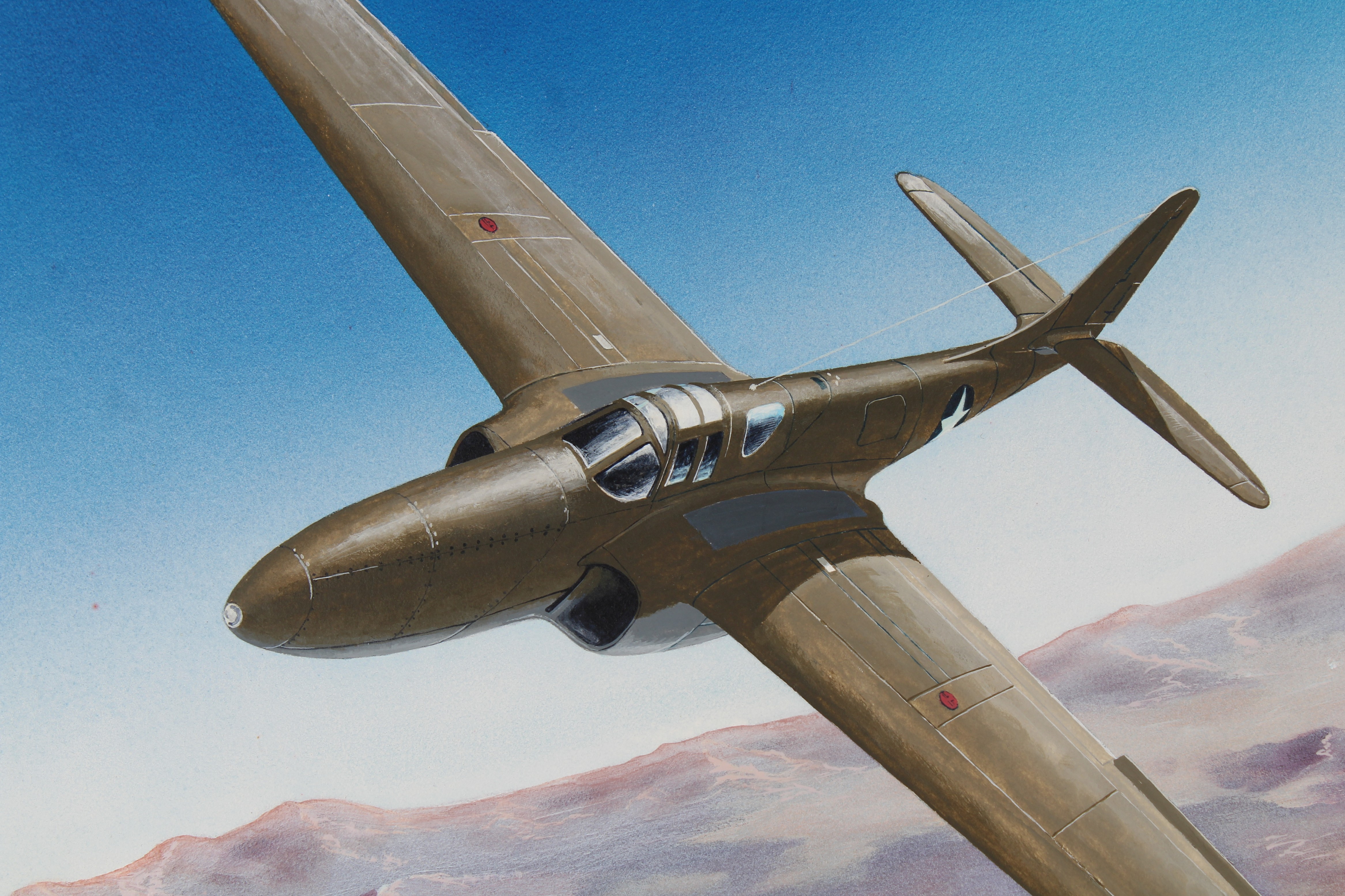 Steve Ferguson (B. 1946) "Bell P-59 Airacomet" - Image 3 of 5