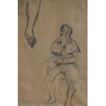 William Merritt Chase (1849 - 1916) Pencil Sketch