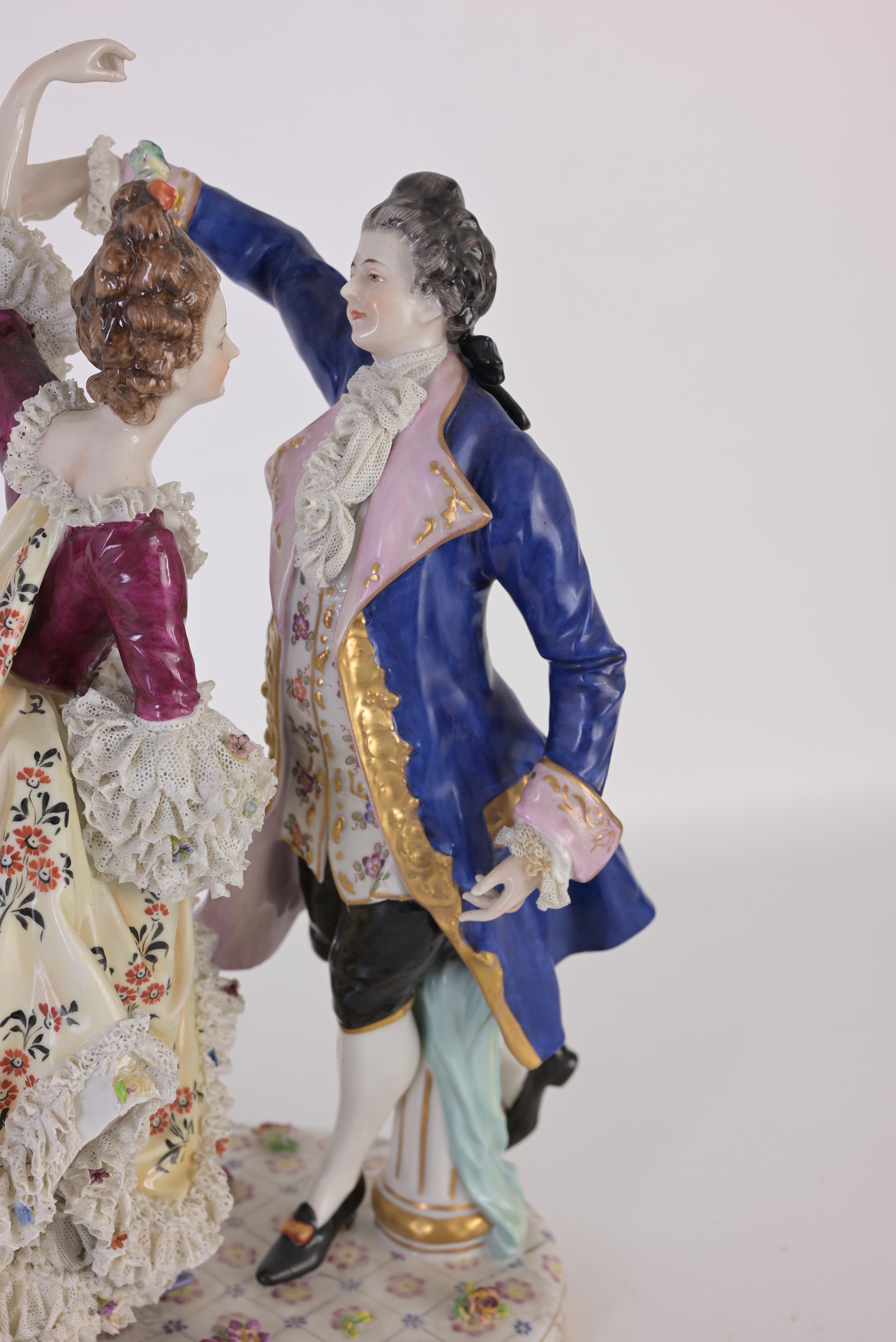 Dresden Style Porcelain Figurine - Image 5 of 8