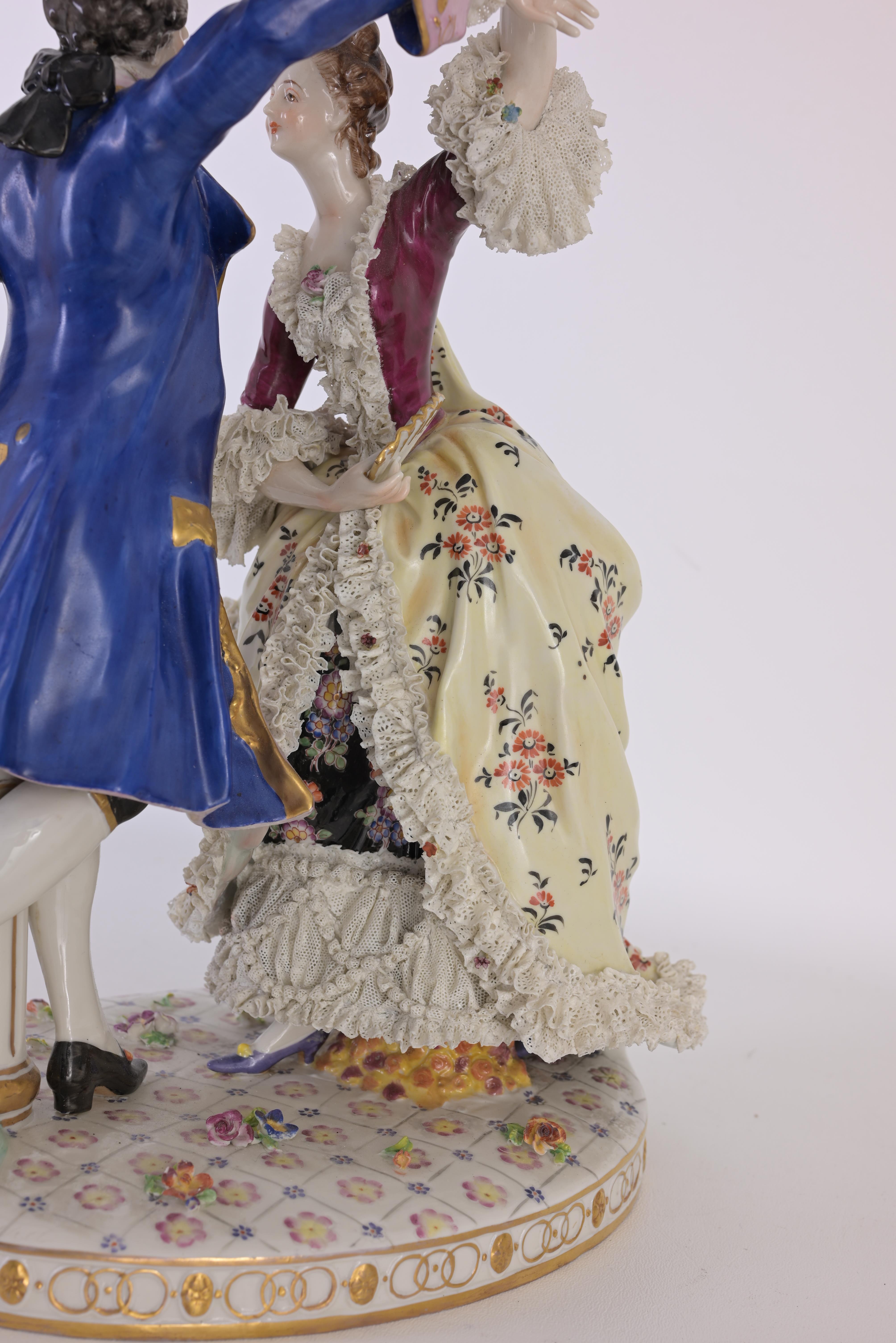 Dresden Style Porcelain Figurine - Image 6 of 8