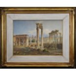 Girolamo Gigli (Italy 19th C) Watercolor of Ruins