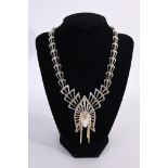 Erte 'Mystere' Gold & Silver Brooch/Necklace