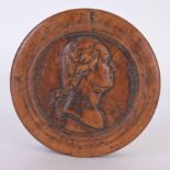 Hand Carved Wood George Washington Snuff Box