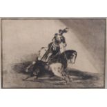 After Francisco Goya "Lanchant un Taureau" Etching