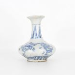 Chinese Blue & White Dragon Vase, Kangxi Mark