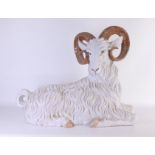 Italian Glazed Terracotta Figure of a Ram