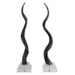 Pair of Bronze Blackbuck Antlers