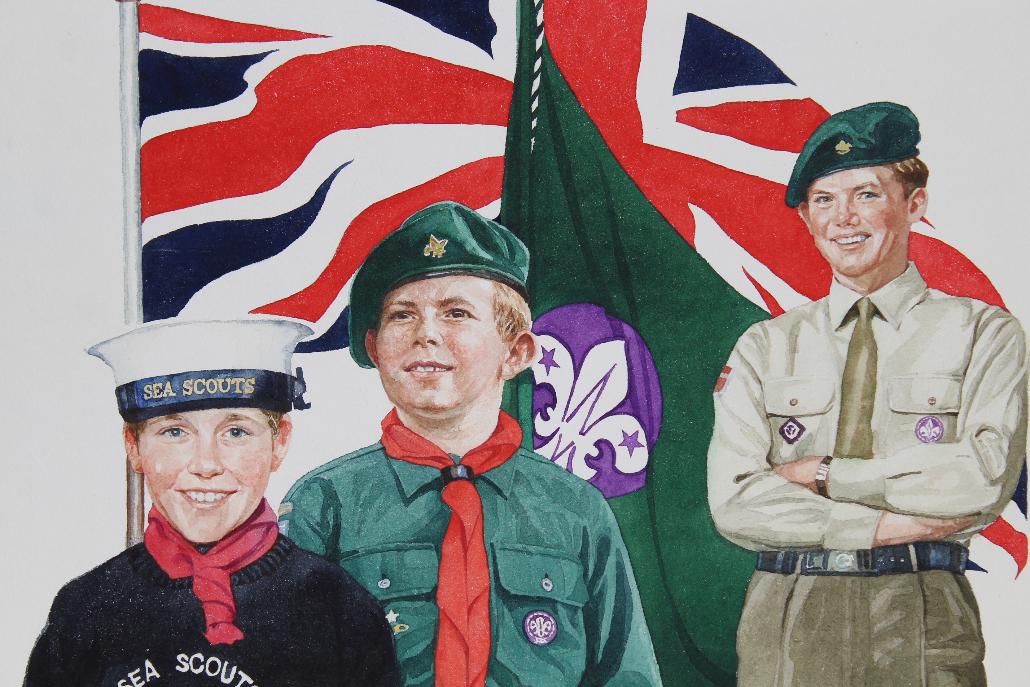 Brian Sanders (British, B. 1937) "Boy Scouts" - Image 2 of 3