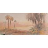 J. Ralph Wilcox (1866 - 1915) Florida Watercolor