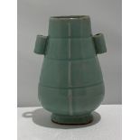 Chinese Longquan celadon handled vase