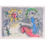 Marc Chagall "Sun with Red Horse" Litho