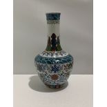 Chinese Qing Doucai bottle vase, Qianlong mark