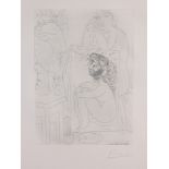 Picasso "Modele, tableau et sculpture" Etching