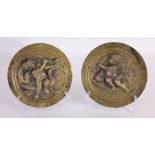 (2) French Louis XIV Brass Roundels