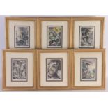 (6) Don Freeman Signed Colored Lithographs