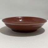 Chinese Qing under glaze copper red dish