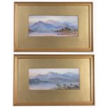 (2) 1869 European School Landscape Watercolors