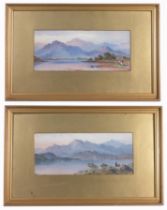 (2) 1869 European School Landscape Watercolors